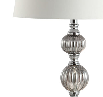 Vivienne 31" Triple Sphere Glass/Crystal LED Table Lamp - JONATHAN Y